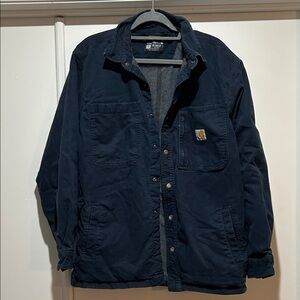 Carhartt Men’s Navy Button-Front Work Jacket relaxed fit